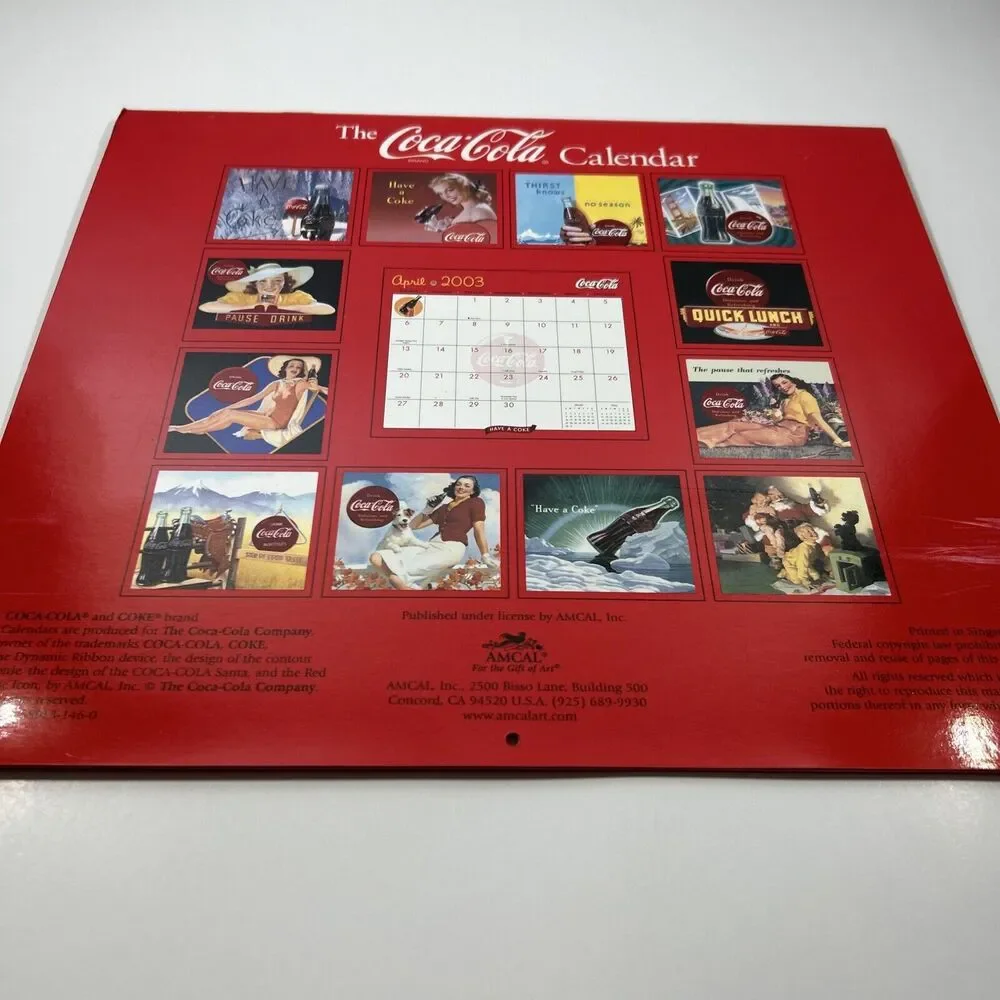 2003 Coca-Cola‎ Calendar Advertising Images From The Archives Collectible